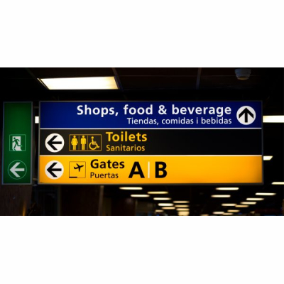 Airport Light Box Signage