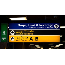 Airport Light Box Signage